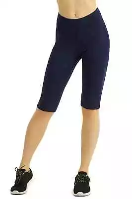 Women Leggings  Biker Shorts Capri Knee Cotton Spandex High Waist Yoga Fitness • $13.90