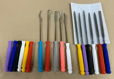 $1.50 • Buy Mini Precision Needle File Handles Assorted Colors PLA Plastic Jeweler Hobby