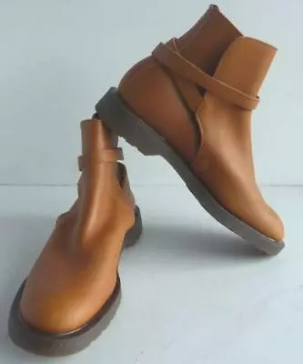 £94.99 • Buy Vintage HAWKINS DR MARTENS TAN STRAP LEATHER BOOTS, SIZE 8.5 UK, MADE IN ENGLAND