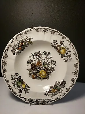 Mason's England Fruit Basket White & Black Multicolor Dinner Plate 9 3/4  • $15