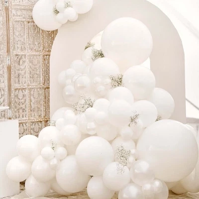 £7.50 • Buy White Latex Macaroons Matte Balloons 10” 50pcs