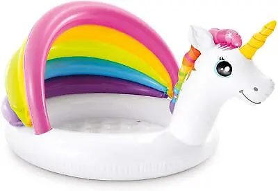 Intex Unicorn Baby/Toddler UV Sun-Shade Childrens Kids Canopy Paddling Pool • £15.99