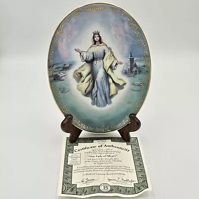 Our Lady Of Silence Plate Visions Of Our Lady 1994 Bradford Exchange With COA • $19.95