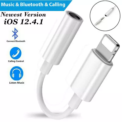 For IPhone 12 11 Pro Max XR SE2 Headphone Adapter To 3.5mm AUX Jack Audio Cable • $31.34