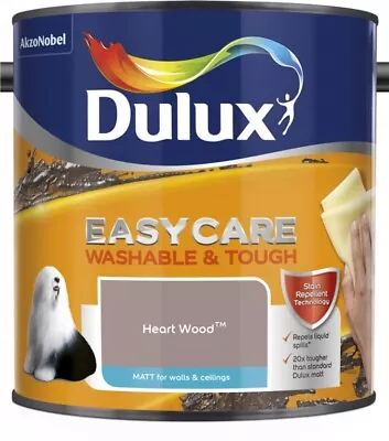 £24.99 • Buy Dulux  Paint Easycare - Matt - 2.5L - Heart Wood - Paint - Washable & Tough