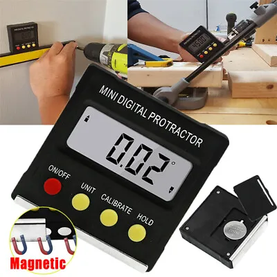 £11.99 • Buy Magnetic Bevel Level Digital Protractor Measure Inclinometer Angle Finder Gauge