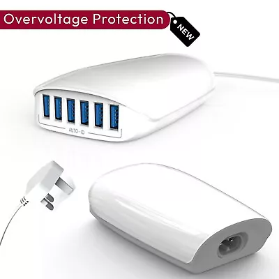 Universal 6-Port USB Fast Charger Multi-Device Dock For Laptop Tablet IPad • £12.96