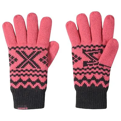 Adidas Originals ZX GLOVES PADDED GLOVES PINK BLACK S M L WINTER CHRISTMAS THICK • £14.99