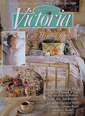 OUR WINTER JOURNAL January 1995 VICTORIA Magazine MADELEINE L'ENGLE / VANILLA • $10