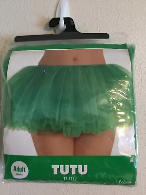 Amscan Green Tutu Costume Skirt Adult Size Ballet Party St Patrick's Mardi Gras • $19