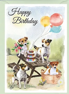 Jack Russell Terrier Dog (4 X 6 ) Birthday Card - Blank Inside - By Starprint • £3.85