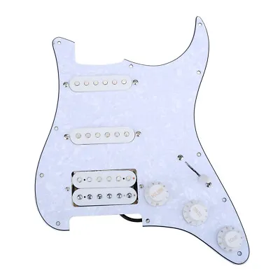 £22.44 • Buy Musiclily 4Ply White Pearl 11 Hole Load Pickguard HSS Prewired For Strat Guitar