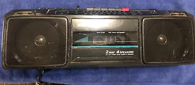 Vintage Sanyo M7024A Boombox AM/FM Cassette 2 Way 4 Speakers  Works Tested • $35