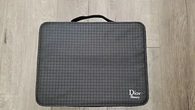 New Dior Beauty Organizer Cosmetics Case Houndstooth Travel Bag Purse Christian • $39