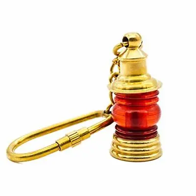 Keychain Miniature Medieval Brass Lantern Nautical Functional Handmade Accessory • $11.95