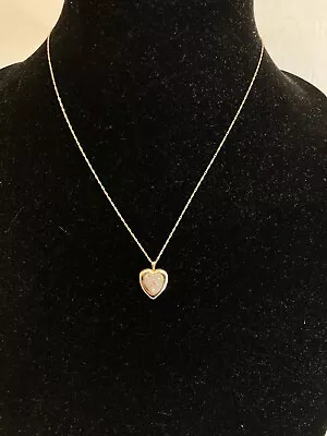 Vintage 14k Gold Floral Etched Heart Locket Necklace 2.3 Grams 17” • $149.99