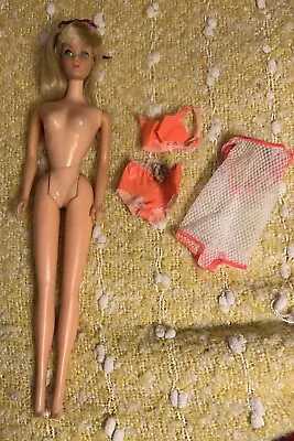 Vintage Twist N Turn Barbie - Blonde 1966 - TLC Bathing Suit And Coverup Mattel • $49.99