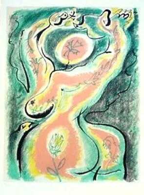 Andre Masson Print Lithograph Vintage Surreal Print Female Nude  • $500