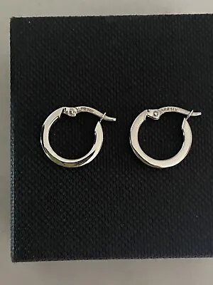 Turkish Designer “ARPAS” ARR 585 14k 14ct 10mm White Gold Huggie Earrings • £65