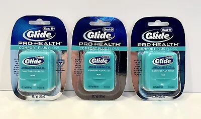Lot Of 3 Oral-B Glide Pro-Health Comfort Plus Mint Floss Oral B Dental Teeth New • $15.99