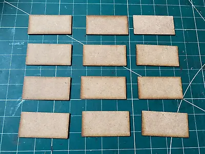 60 X 30 Mm Wargame Bases (12 In Pack) Rounded Corners 2mm MDF Warhammer Cavalry • £1.05