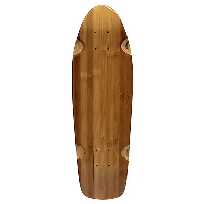 BAKED BAMBOO BEACH CRUISER SKATEBOARD DECK Old School Kick Shape Mini Lonboard • $27.99