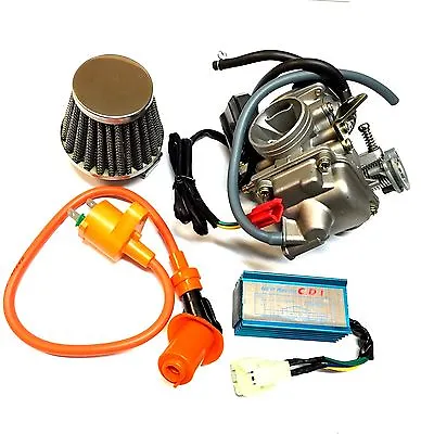 Performance New 24mm Gy6 150cc Carburetor Race Cdi Coil Air Filter Carb  • $58.95