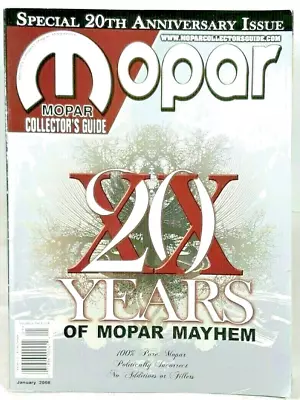 Mopar Collectors Guide 20th Anniversary January 2008 1972 400 4-Speed Charger • $7.99