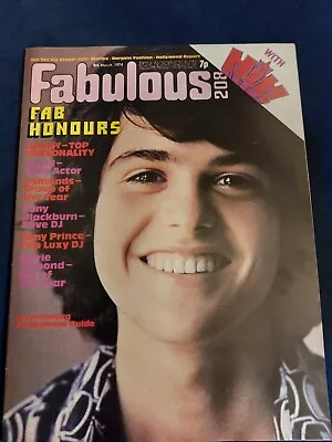 Vintage FABULOUS 208 Magazine 9th MARCH 1974 Osmond Cover Cassidy Poster FB110 • £15