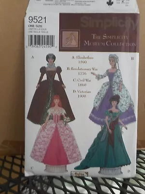 Simplicity Museum Collection Sewing Pattern For Barbie Dolls #9521 • $5.50