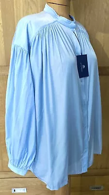 £35 • Buy Gant Voile Air Blue Blouse - Shirt Rrp £85 Uk10 New