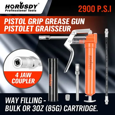 Mini Grease Gun Pistol Grip W/ 3 Oz Lubricating Cartridge Greas Lube Refillable • $18.99