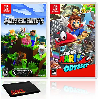 Minecraft + Super Mario Odyssey - Two Game Bundle - Nintendo Switch • $105.02