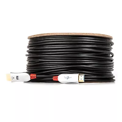 JuicEBitz® Extra Long Slim Fibre Optic HDMI Cable 4k Ultra HD For Projector TV • £62.97