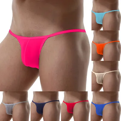 Mens Sexy Low Rise Bulge Pouch G-string Shorts Thong Briefs Underwear Bikini UK • £4.79