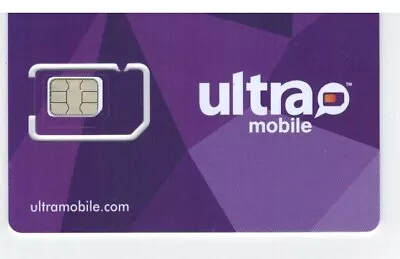 Ultra Mobile Sim Card FREE SHIPPING (SIM Only- Fund Not Included) 3 In 1 Card • $6.99