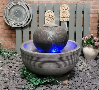 £463.20 • Buy Circulum Ball Fountain Stone Patio Garden Water Feaure Fountain Ornament