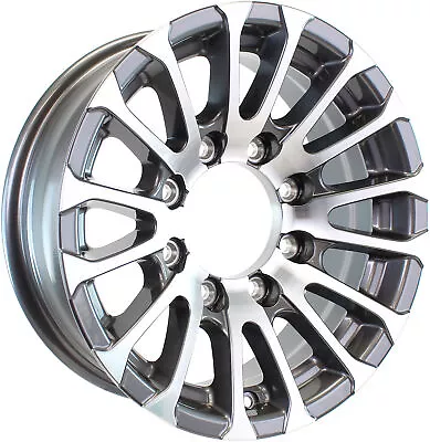 2-Pack Aluminum Trailer Wheels 16X6 16 X 6 8 Lug 6.5 Center Avalanche Gun Metal • $219.97