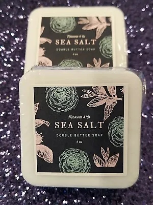 Sea Salt Double Butter Soap With Double Butter Melt And Pour Soap Base 4 Oz X 2 • $10