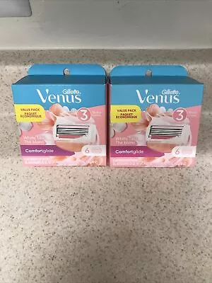 2 Of Brand New Venus Gillette White Tea Comfortglide 3 Blade Lames Totally 12ct • $28