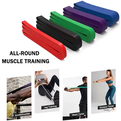 Latex Yoga Strap Resistance Bands Set For Exercise Home Gym Tube Fitness Elastic • $14.99