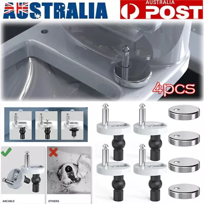 Toilet Seat Hinge Fixings 4pcs Quick Release Top Fix Nuts Screws Hole Fittings • $16.95