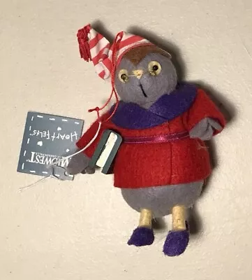 Heart Felts Midwest Of Cannon Falls Felt Ornament W/ Tag Hoover The Bedtime Owl • $19.99