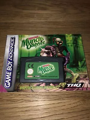 Oddworld Munchs Oddysee Nintendo Gameboy Advance Cartridge And Manual • £14.99