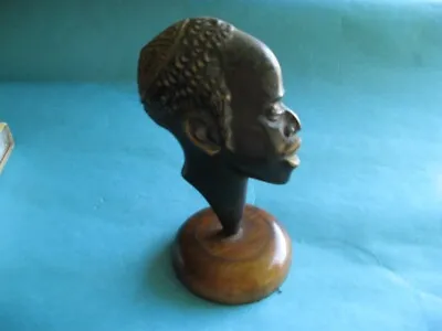 Israel Vintage 50-60 -is Hakuli Bronze Head Of Jemenite Boy Signed Paper Label • $34.99