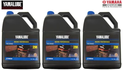 3x YAMAHA YAMALUBE 2M Marine Outboard 2-Stroke TC-W3 Oil LUB-2STRK-M1-04 Gallon • $119.95