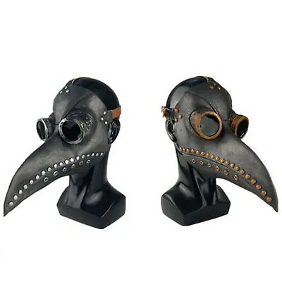 $16.99 • Buy Plague Doctor Mask Birds Mouth Long Nose Beak Faux Latex Steampunk Costume