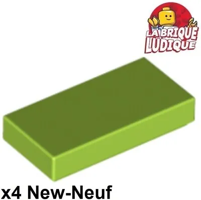 Lego 4x Tile Plate Smooth 1x2 With Groove Green Lime / File 3069b New • $2.30