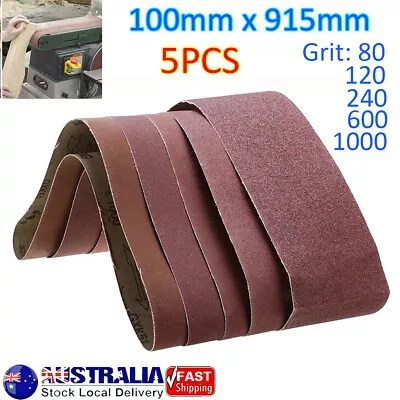 100mm X 914mm 915mm 4  X 36  Sanding Belts Aluminium Oxide Metal Wood 5pcs Mixed • $20.99