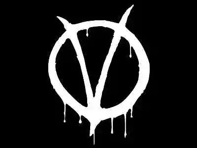 $6.79 • Buy V FOR VENDETTA LOGO Vinyl Decal Car Wall Truck Sticker CHOOSE SIZE COLOR